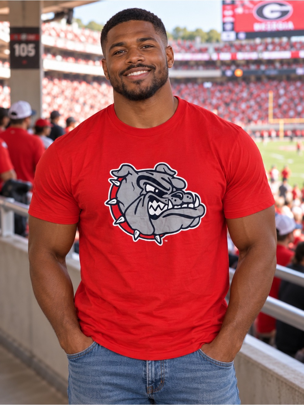 🆕 Georgia Bulldogs Fanatics Men’s XL Red Logo T-Shirt